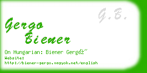 gergo biener business card